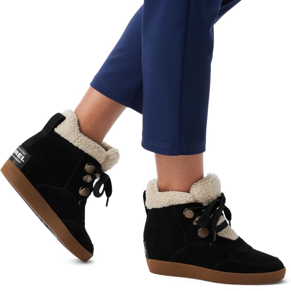 Sorel Out and About Faux Shearling Bootie